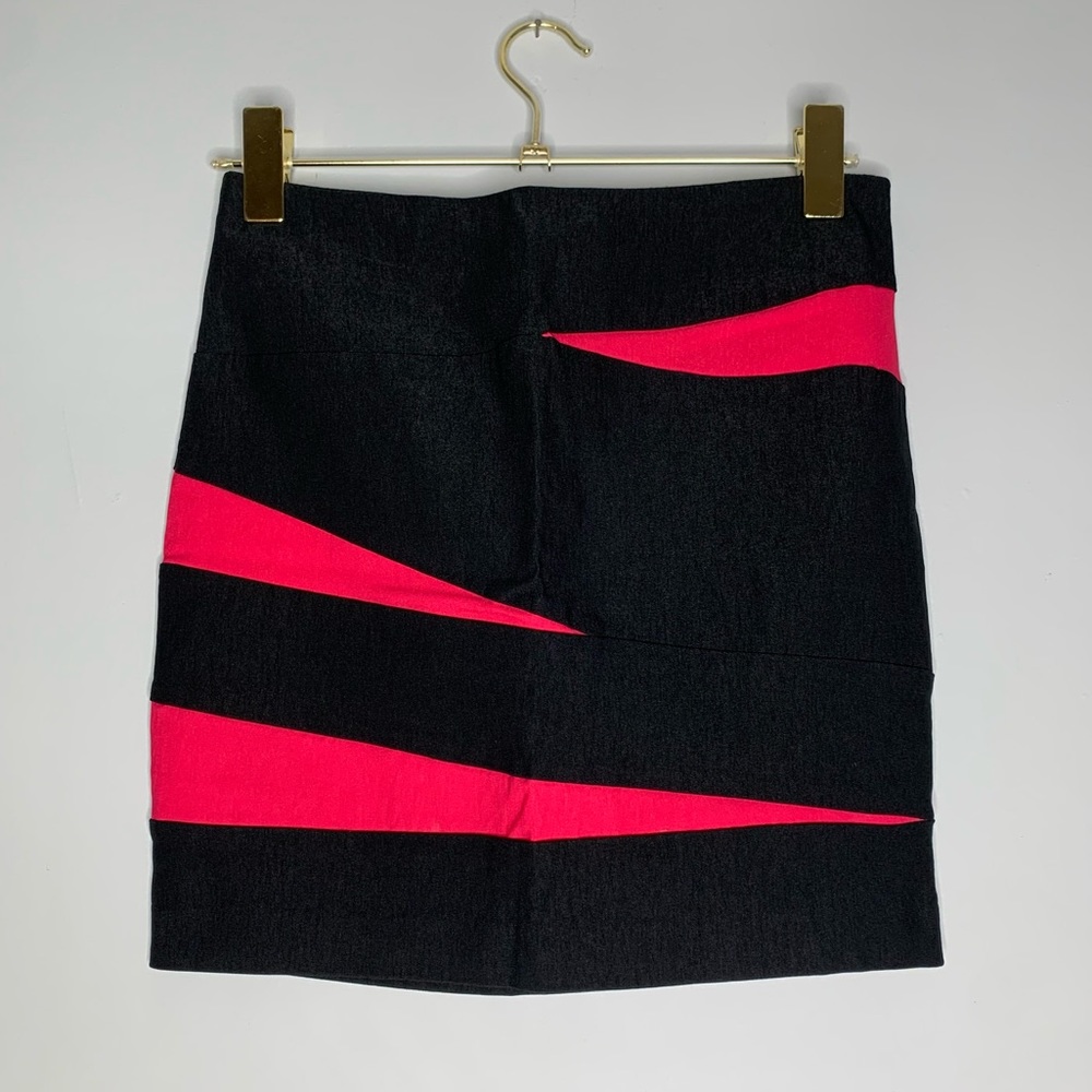 Retro Neon Hot Pink Mini Skirt 90s Animal Print M